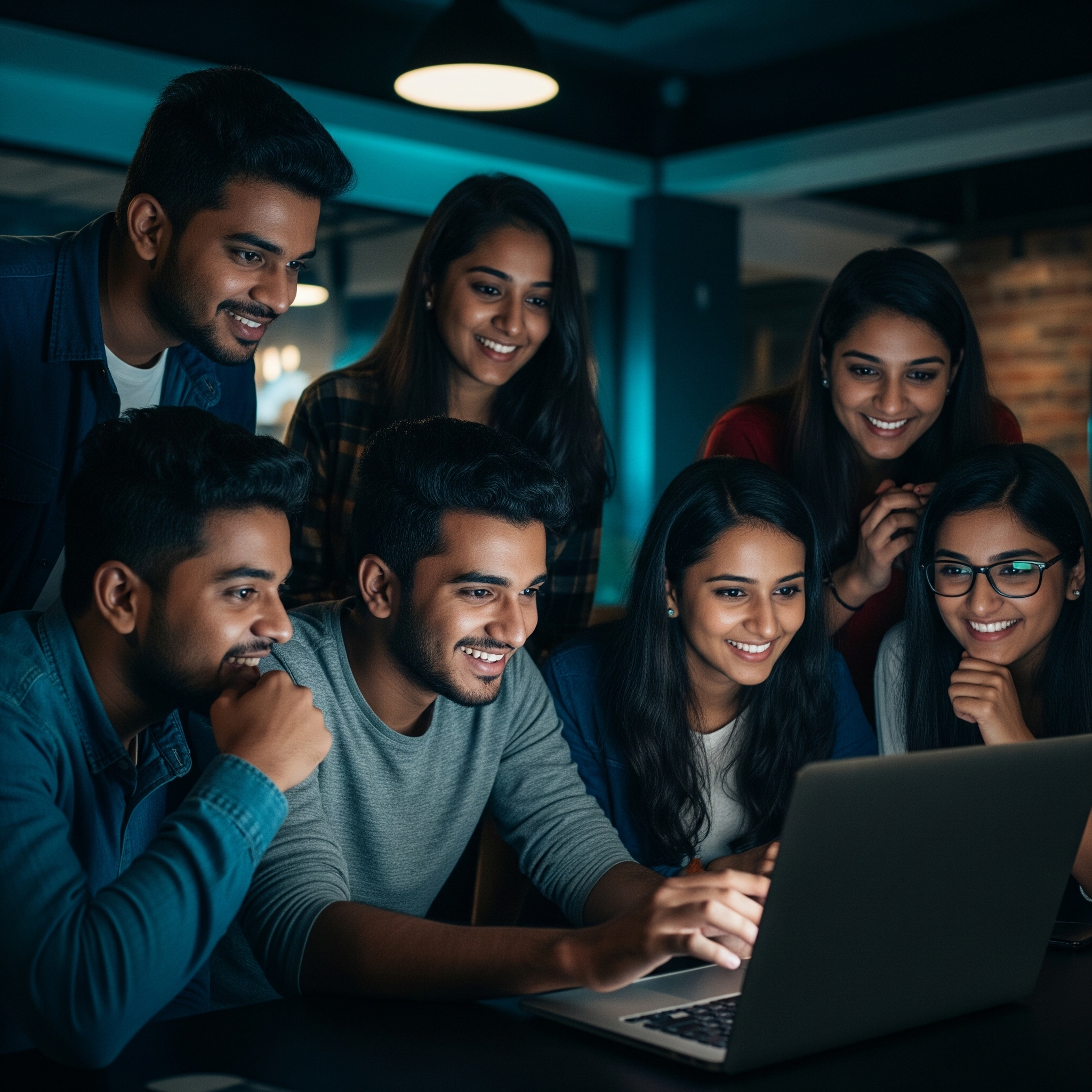 Student coding on laptop